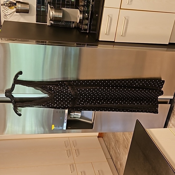 INTIMATELY FREE PEOPLE Bad For You Slip Dress ~ Black Polka Dot Print Lace L NWT - Picture 10 of 16